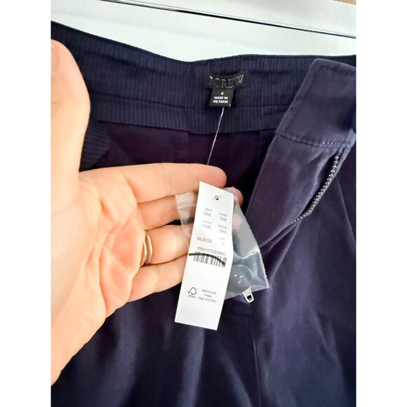 J.Crew | NWT 5" pleated heritage chino short in Navy | Sz 4 - Picture 7 of 11